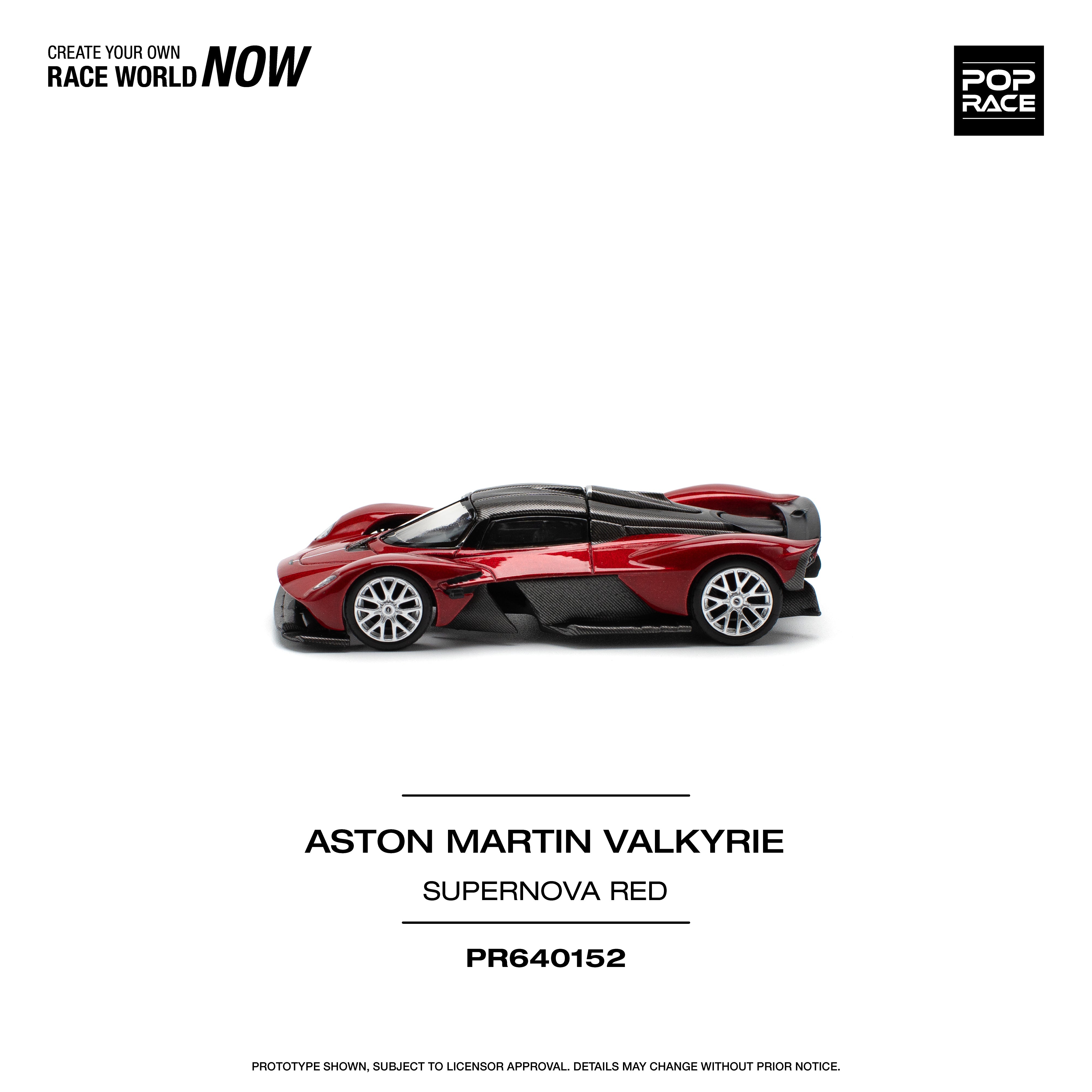 POPRACE 1:64 ASTON MARTIN VALKYRIE SUPERNOVA RED PR640152