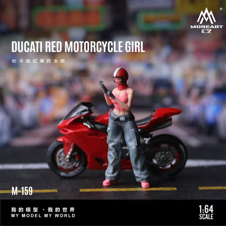 [Preorder] MoreArt 1:64 DUCATI RED BLUE MOTORCYCLE GIRL (2 Colours)