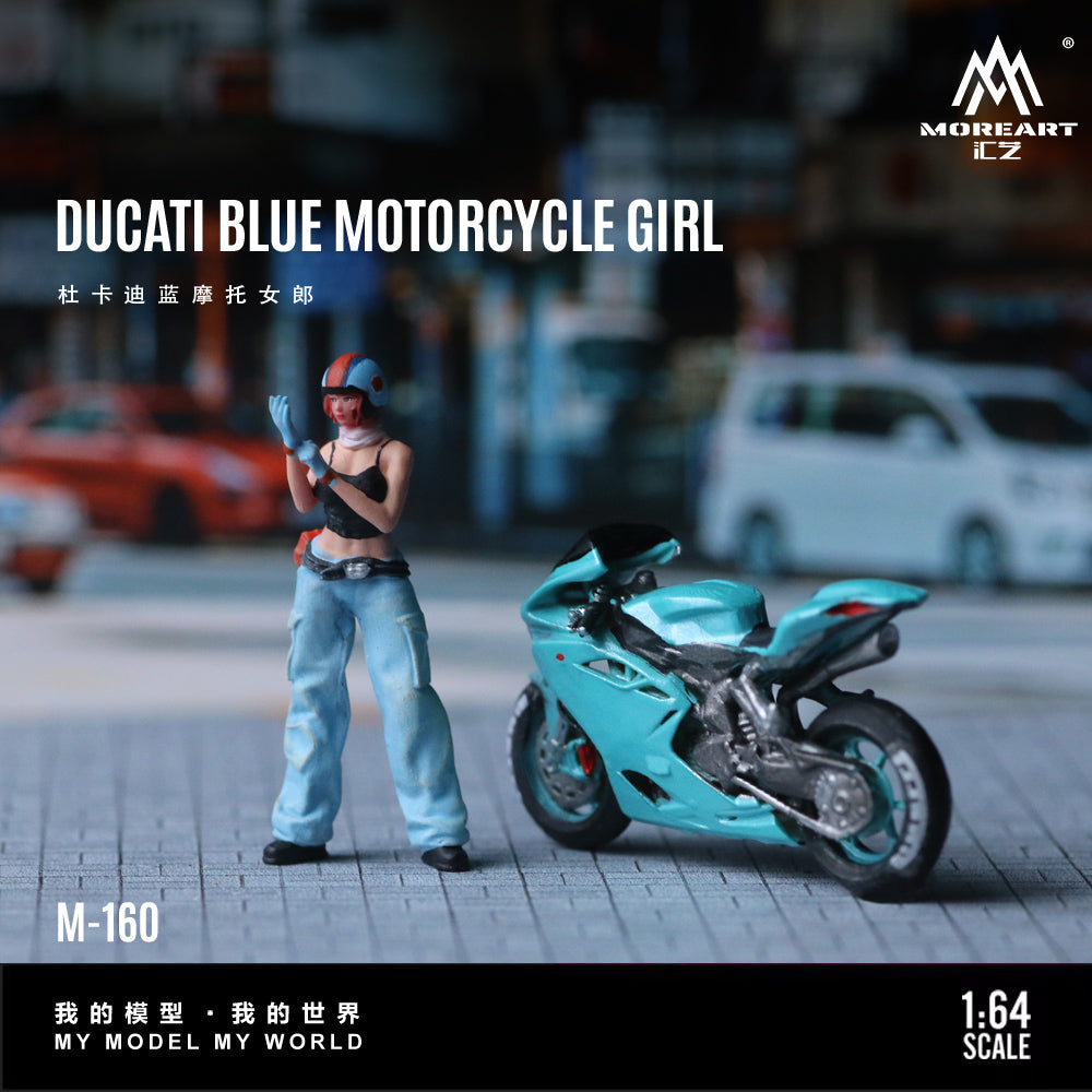 [Preorder] MoreArt 1:64 DUCATI RED BLUE MOTORCYCLE GIRL (2 Colours)