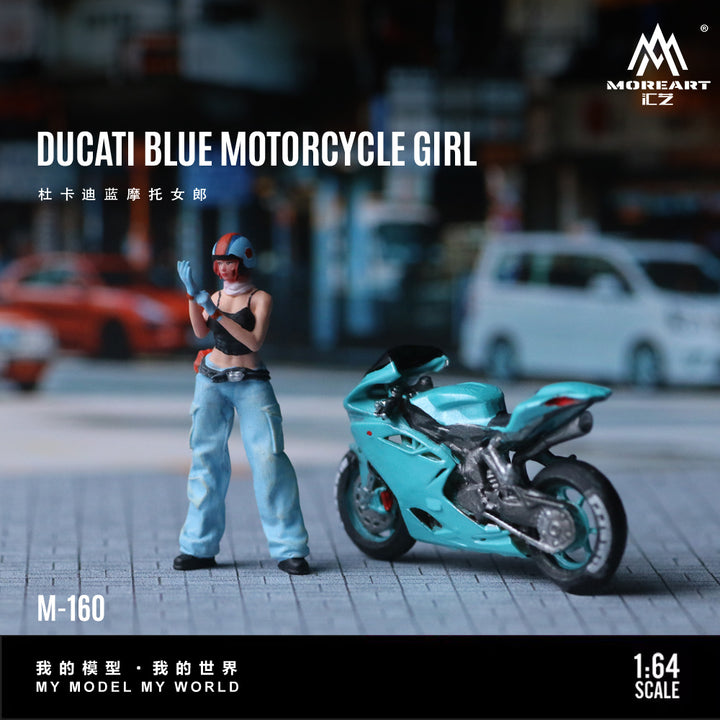 [Preorder] MoreArt 1:64 DUCATI RED BLUE MOTORCYCLE GIRL (2 Colours)