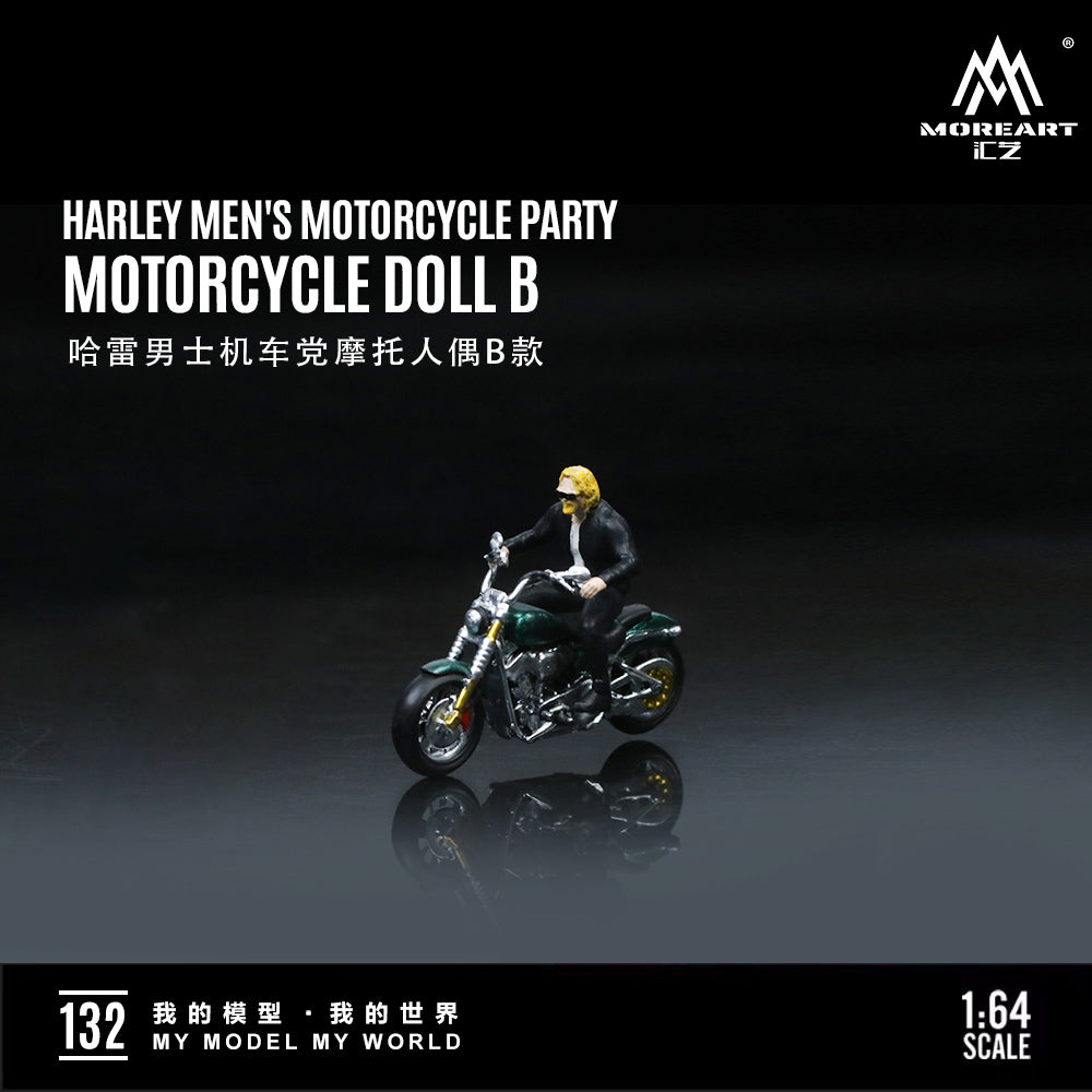 [Preorder] MoreArt 1:64 HARLEY MEN'S MOTORCYCLE PARTYMOTORCYCLE DOLL (2 Versions)