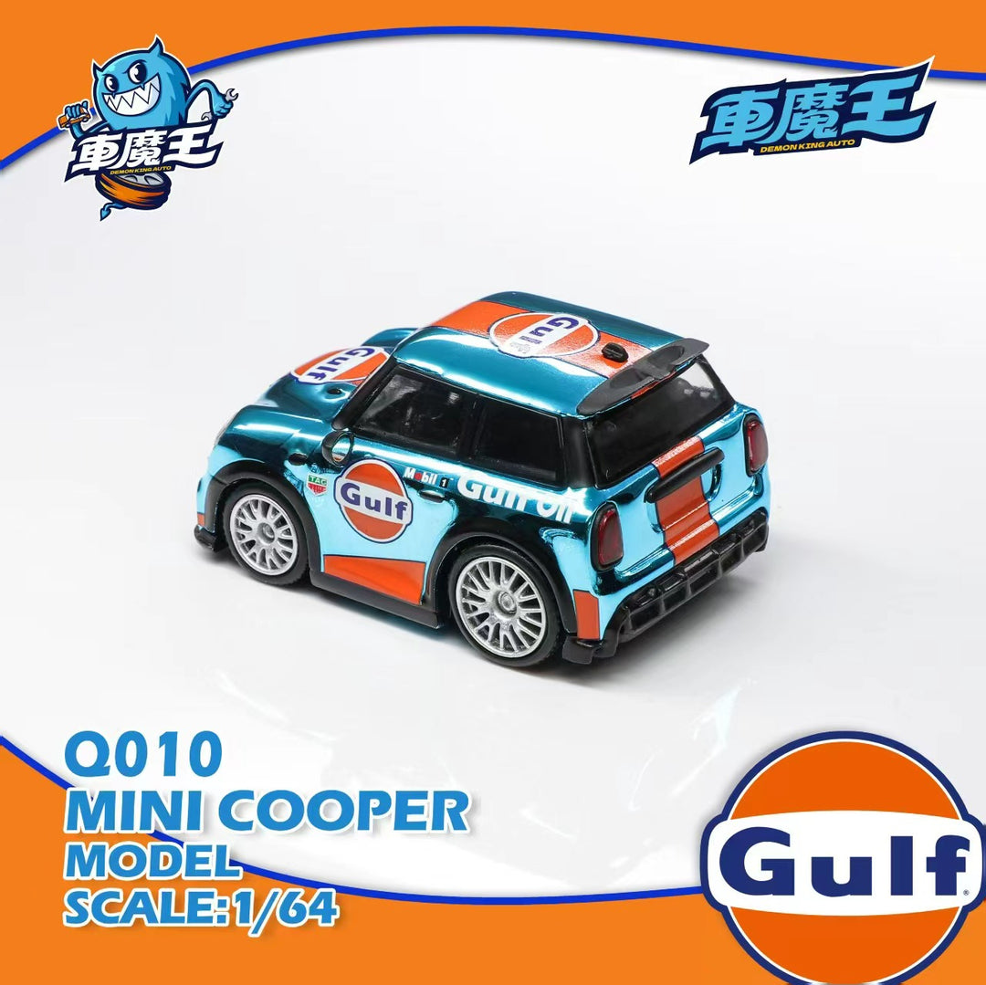 [Preorder] DEMON KING AUTO 1:64 BMW Mini Cooper Q Version Chrome Gulf DKA-Q010