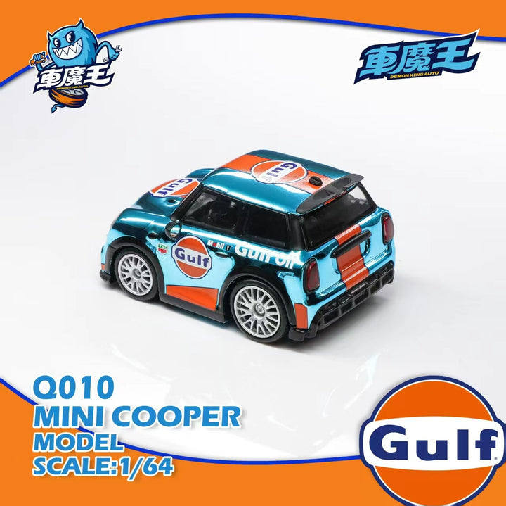 [Preorder] DEMON KING AUTO 1:64 BMW Mini Cooper Q Version Chrome Gulf DKA-Q010