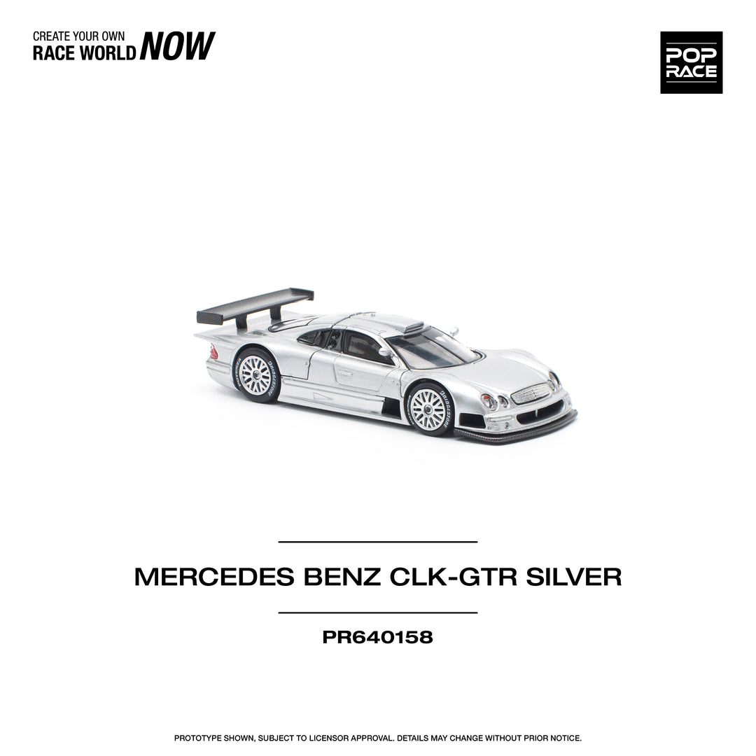 [Preorder] POPRACE 1:64 MERCEDES-BENZ AMG CLK GTR - SILVER