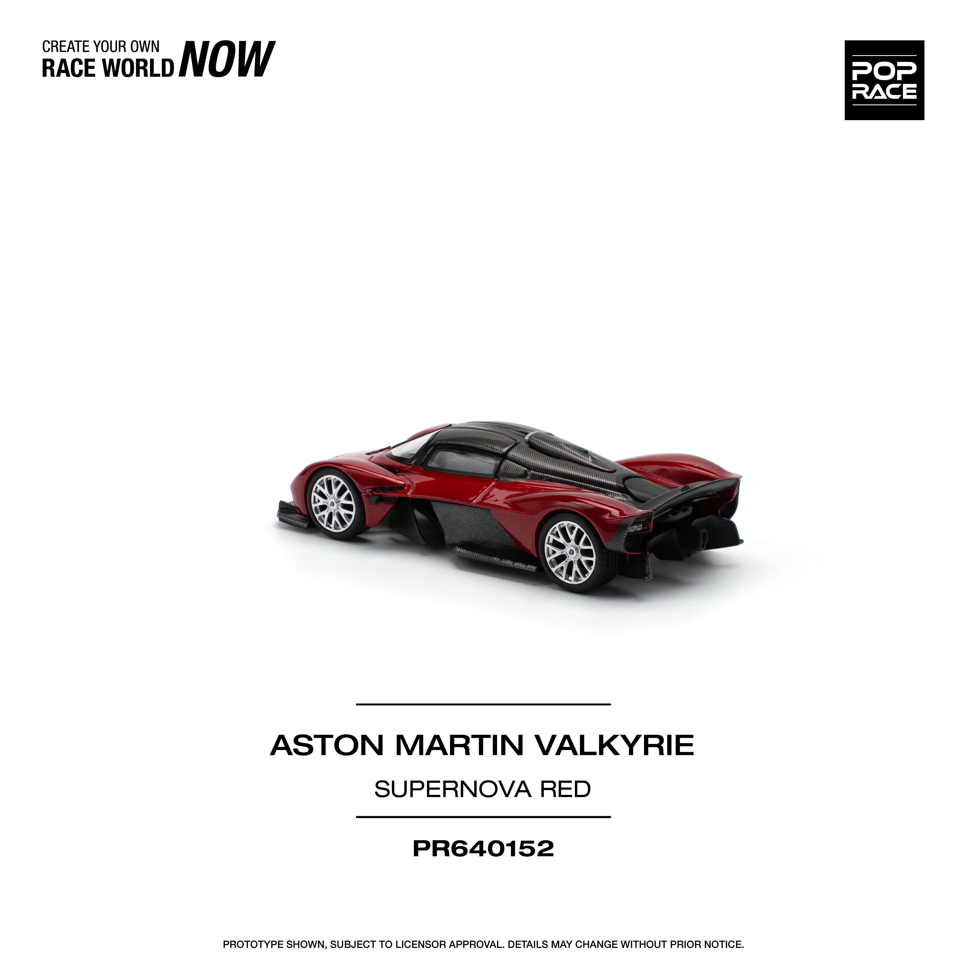 POPRACE 1:64 ASTON MARTIN VALKYRIE SUPERNOVA RED PR640152