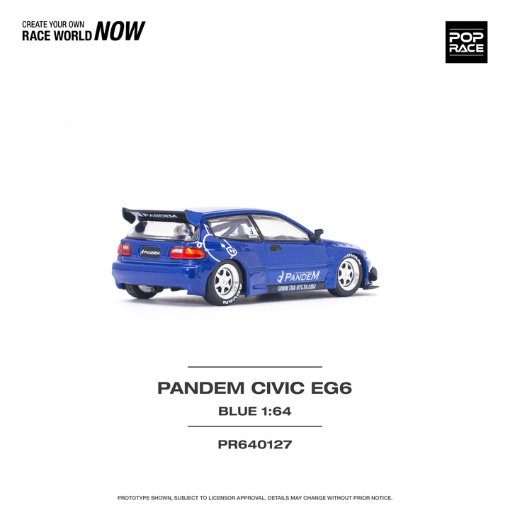 [Preorder] POPRACE 1:64 PANDEM CIVIC EG6 v1.5 METALLIC BLUE