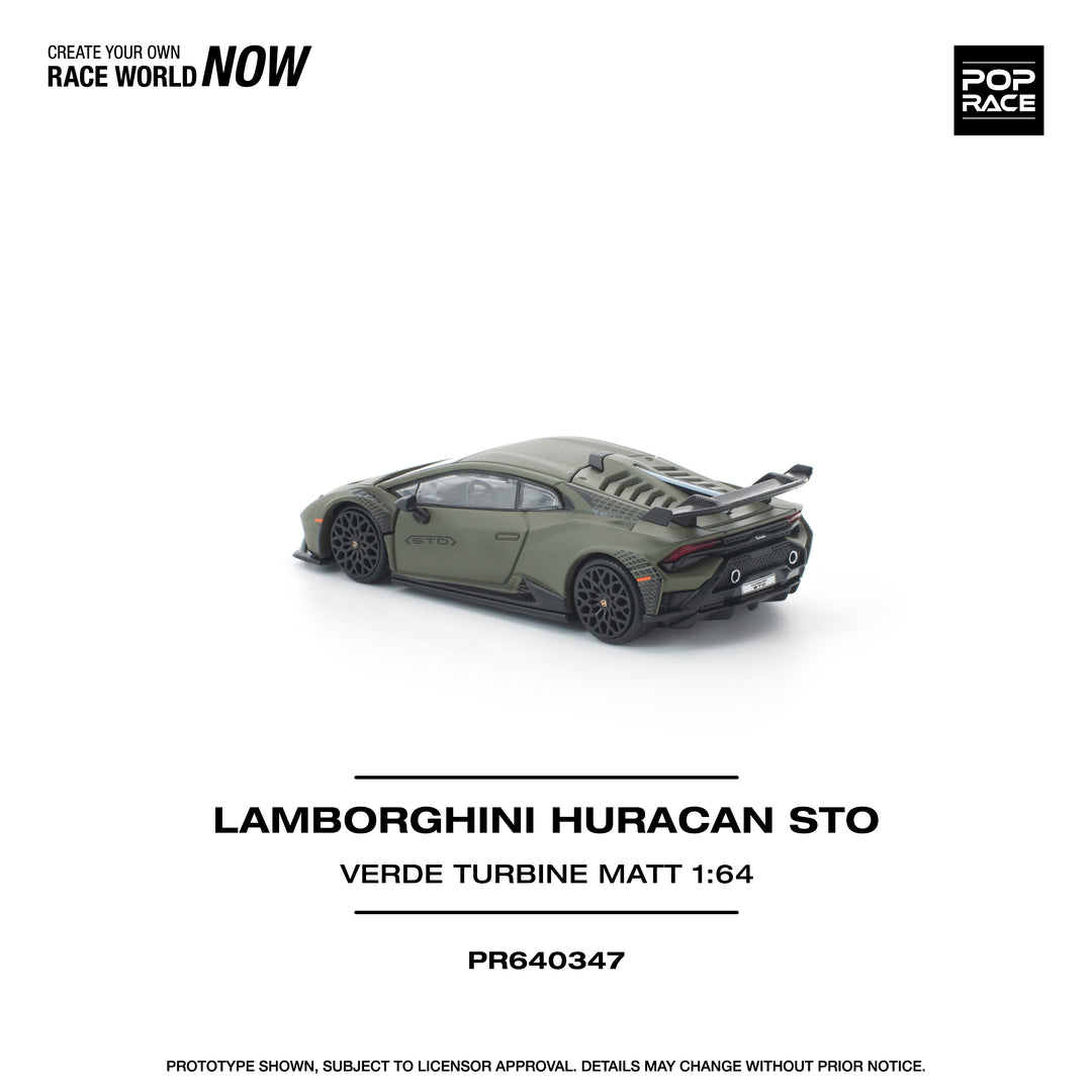 [Preorder] POPRACE 1:64 LAMBORGHINI HURACAN STO VERDE TURBINE MATT PR640347