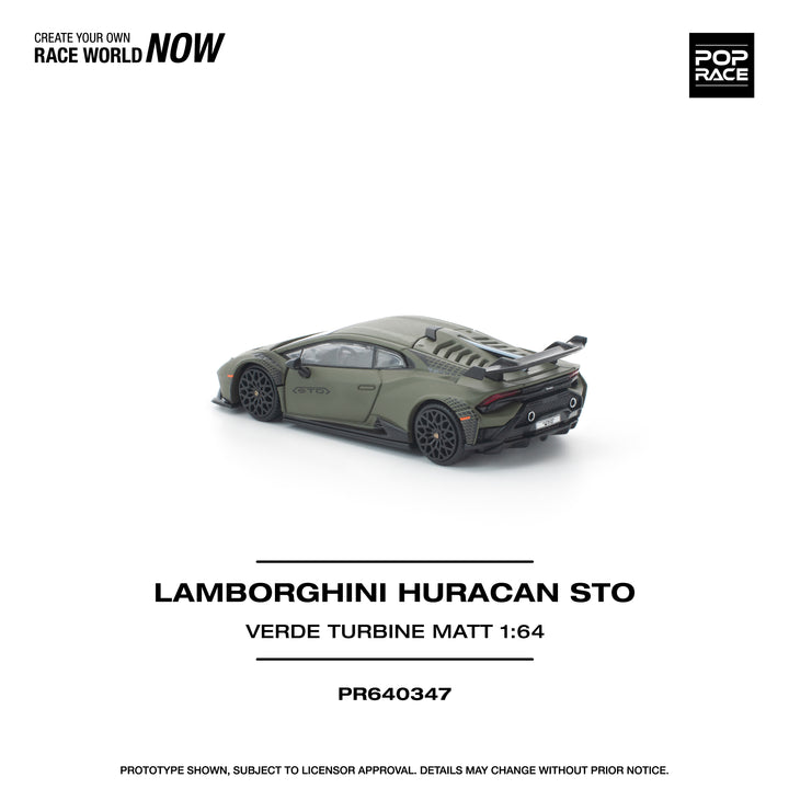 [Preorder] POPRACE 1:64 LAMBORGHINI HURACAN STO VERDE TURBINE MATT PR640347