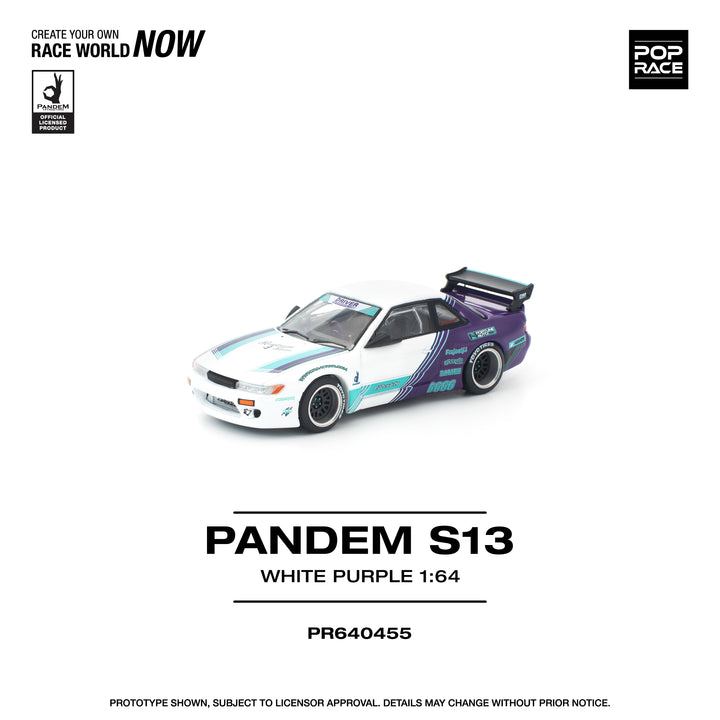 [Preorder] POPRACE 1:64 PANDEM S13 WHITE PURPLE PR640455