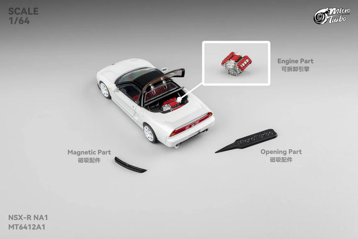 [Preorder] Microturbo 1:64 Custom NSX-R - Metallic White MT6412A1