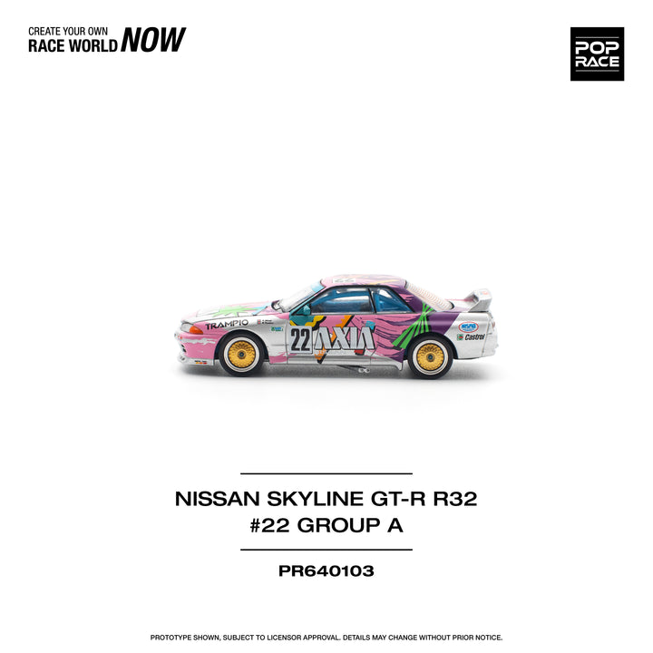 [Preorder] POPRACE 1:64 NISSAN SKYLINE GT-R R32 #22 AXIA GROUP A