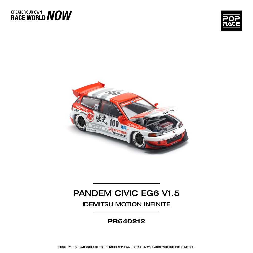 POPRACE 1:64 PANDEM CIVIC EG6 v1.5 IDEMITSU MOTION INFINITE