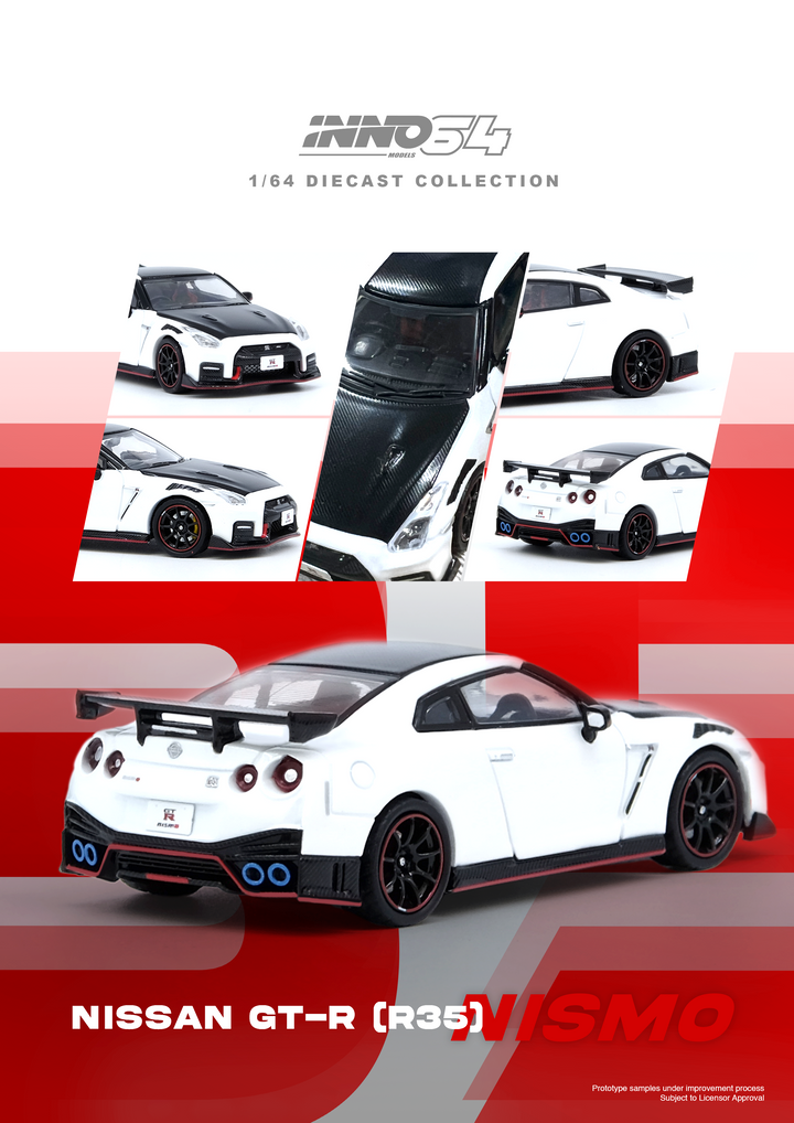 [Preorder] Inno64 1:64 NISSAN GT-R (R35) NISMO White IN64-R35N-WHI