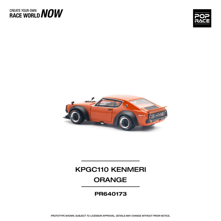 [Preorder] POPRACE 1:64 NISSAN SKYLINE GT-R V8 DRIFT (KENMERI) ORANGE