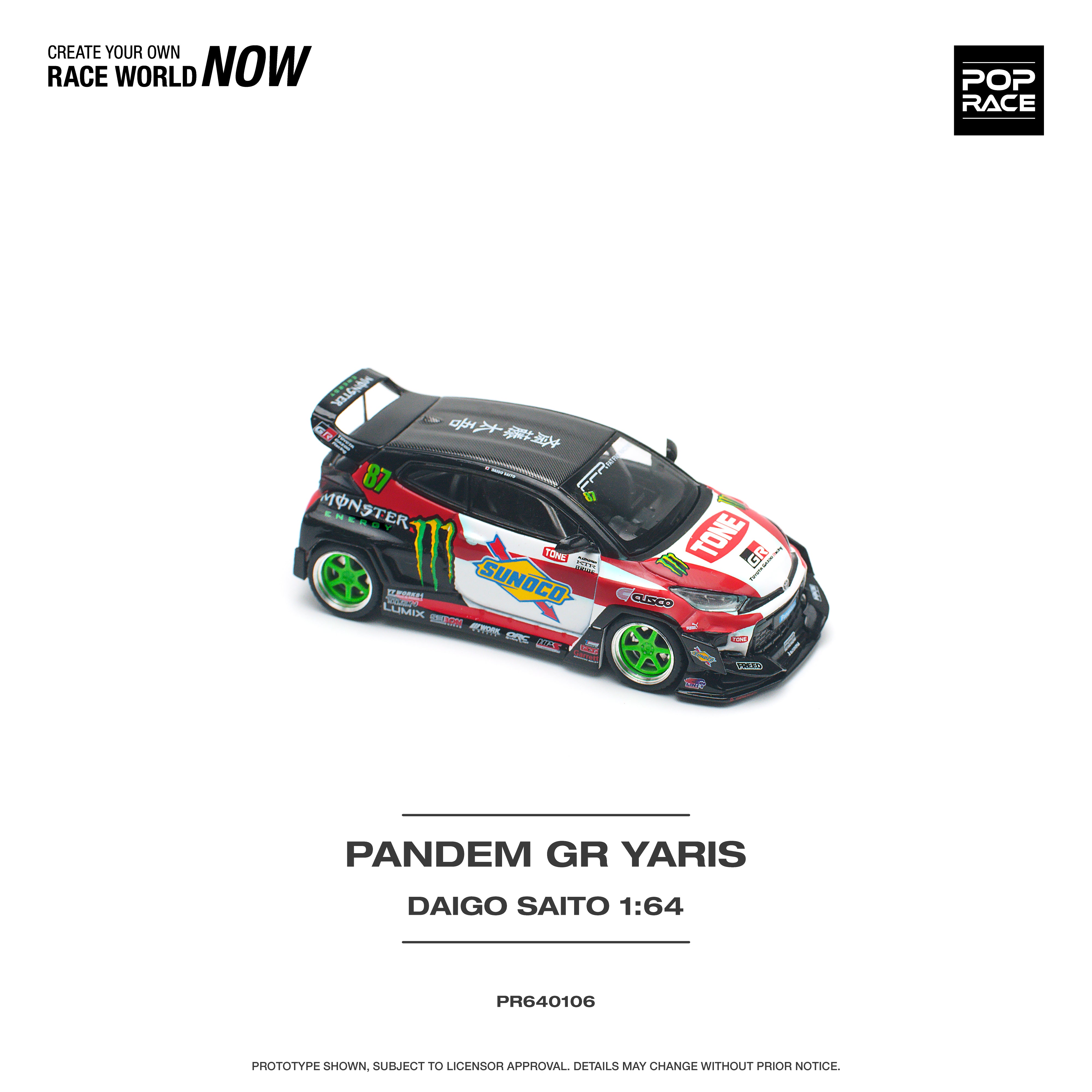 POPRACE 1:64 PANDEM GR YARIS DAIGO SAITO – Horizon Diecast