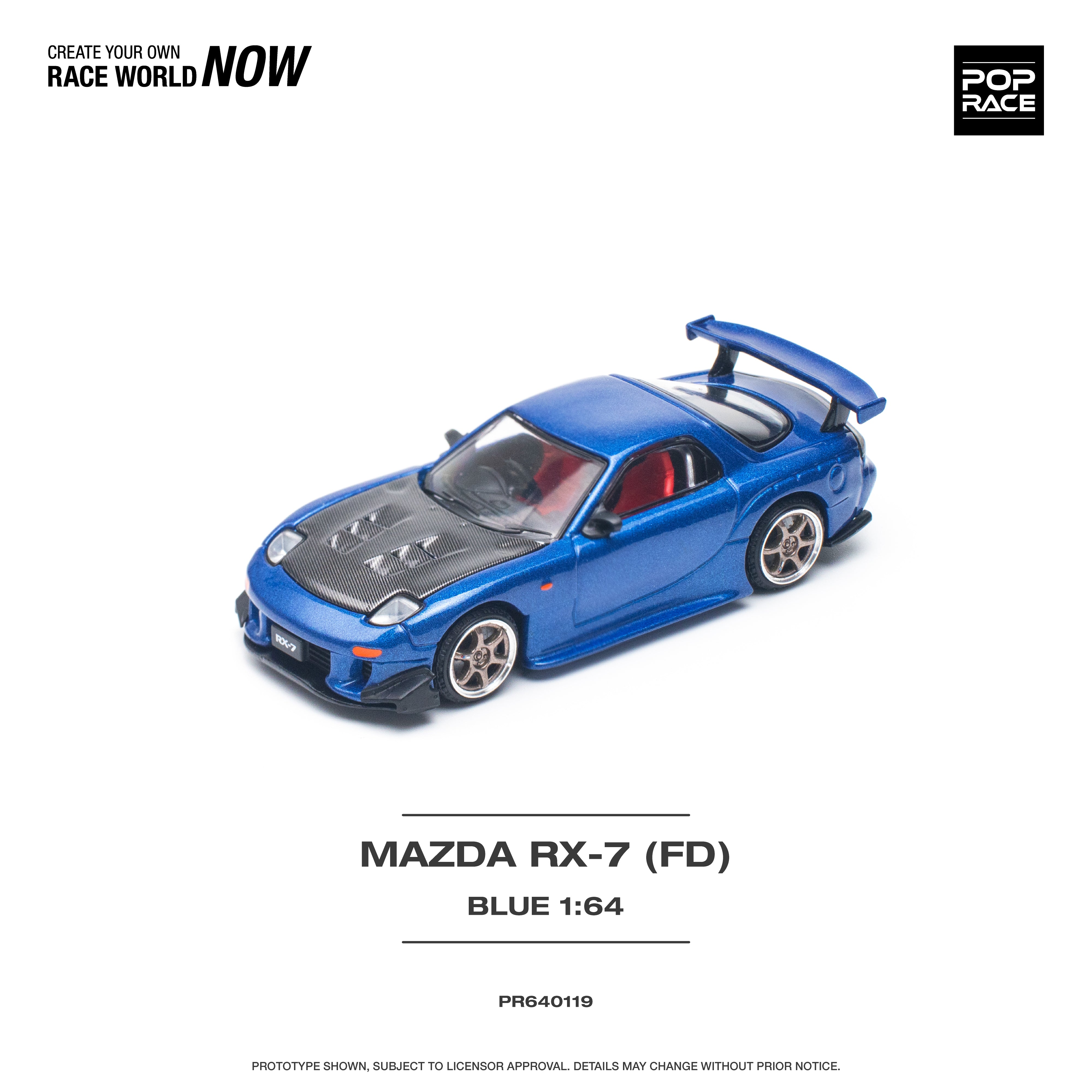 POPRACE マレーシア限定 MAZDA RX7 RE-AMEMIYA POPRACE 1:64 MAZDA RX-7 (FD3S) RE-AMEMIYA WIDEBODY METALLIC