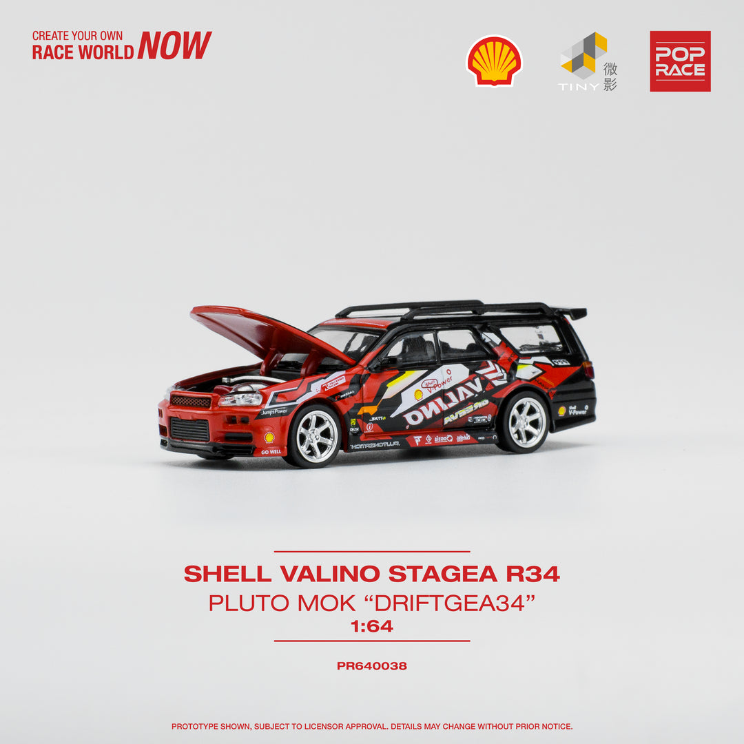 POPRACE 1:64 NISSAN STAGEA SHELL- Toyeast PR640038