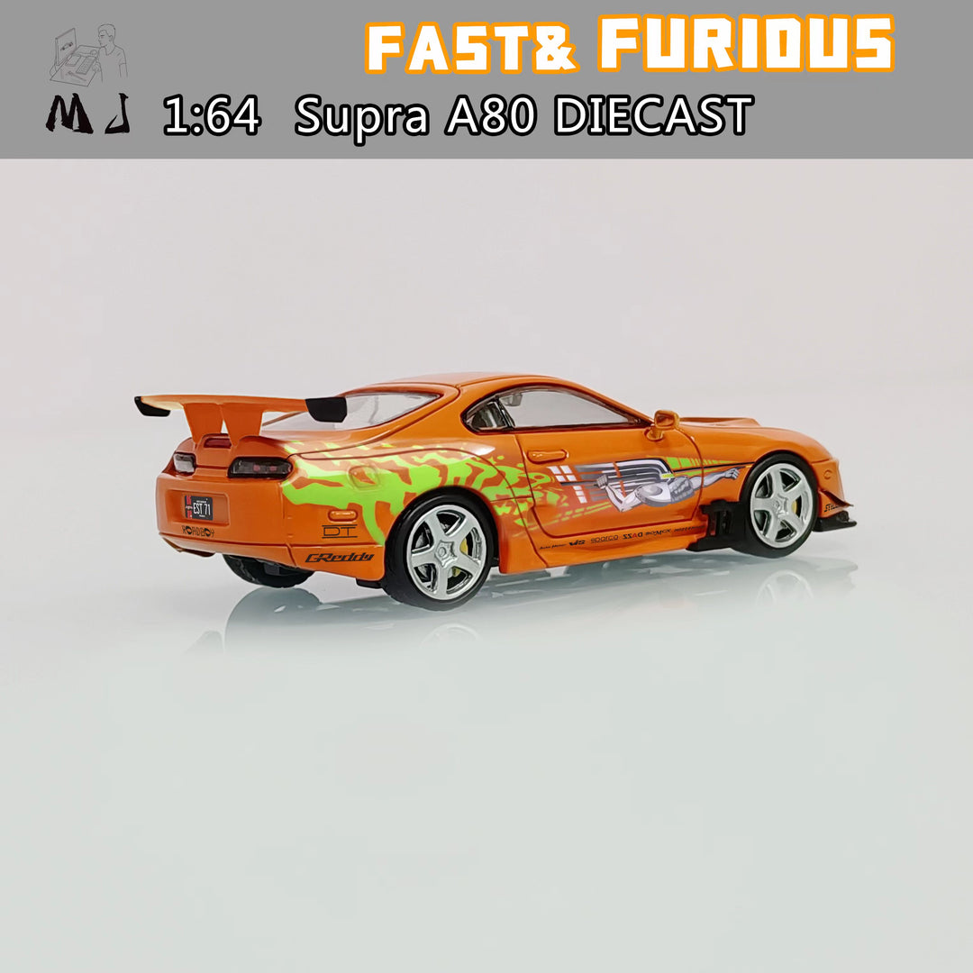 [Preorder] MJ Model 1:64 Toyota Supra (A80) -  Fast & Furious in Orange