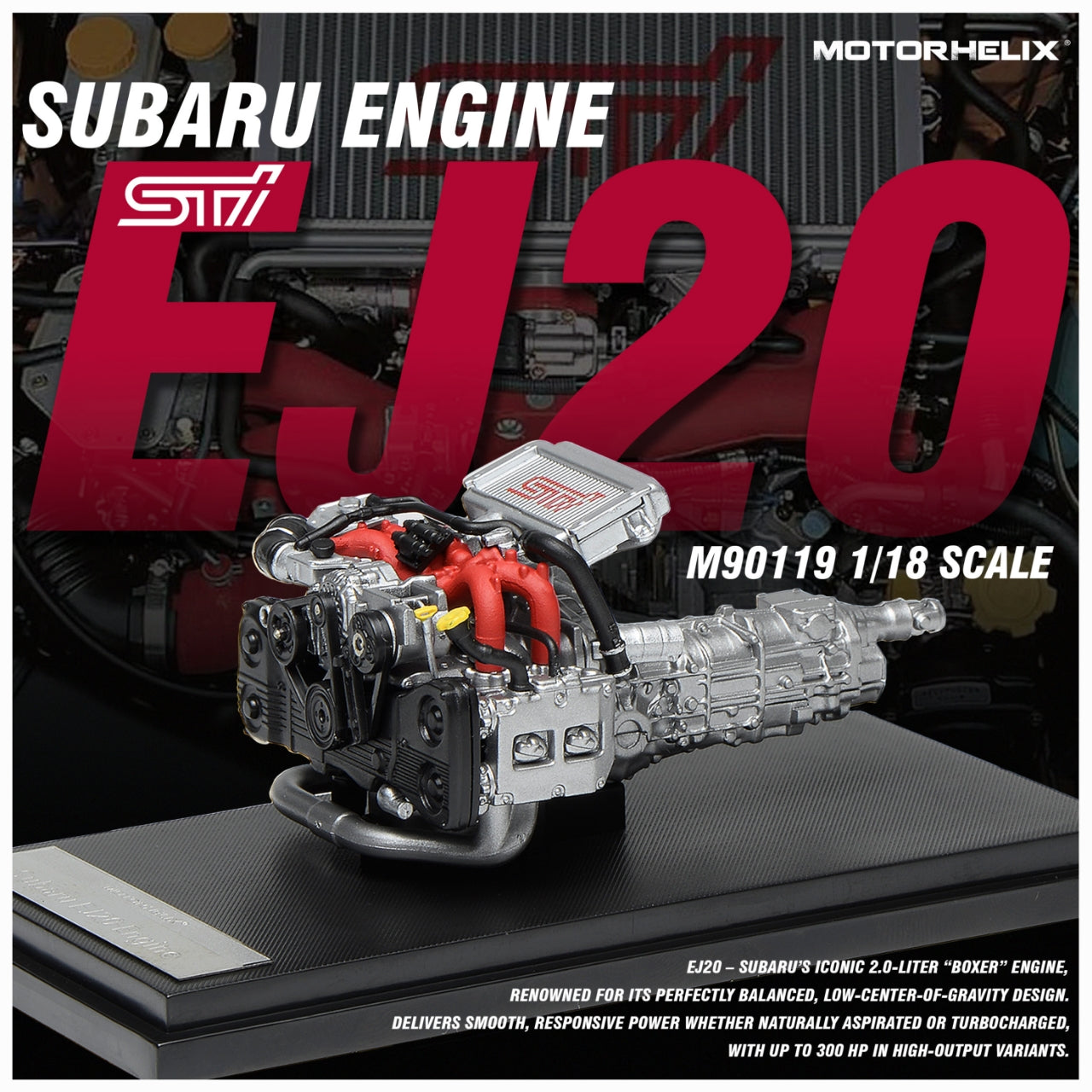 MOTORHELIX 1:18 Subaru and Mazda Engine (2 Versions) M90119/M90120
