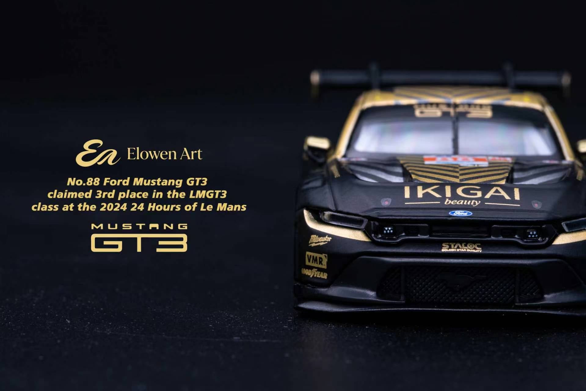 Elowen Art 1:64 Ford Mustang GT3 Black #88 – Horizon Diecast