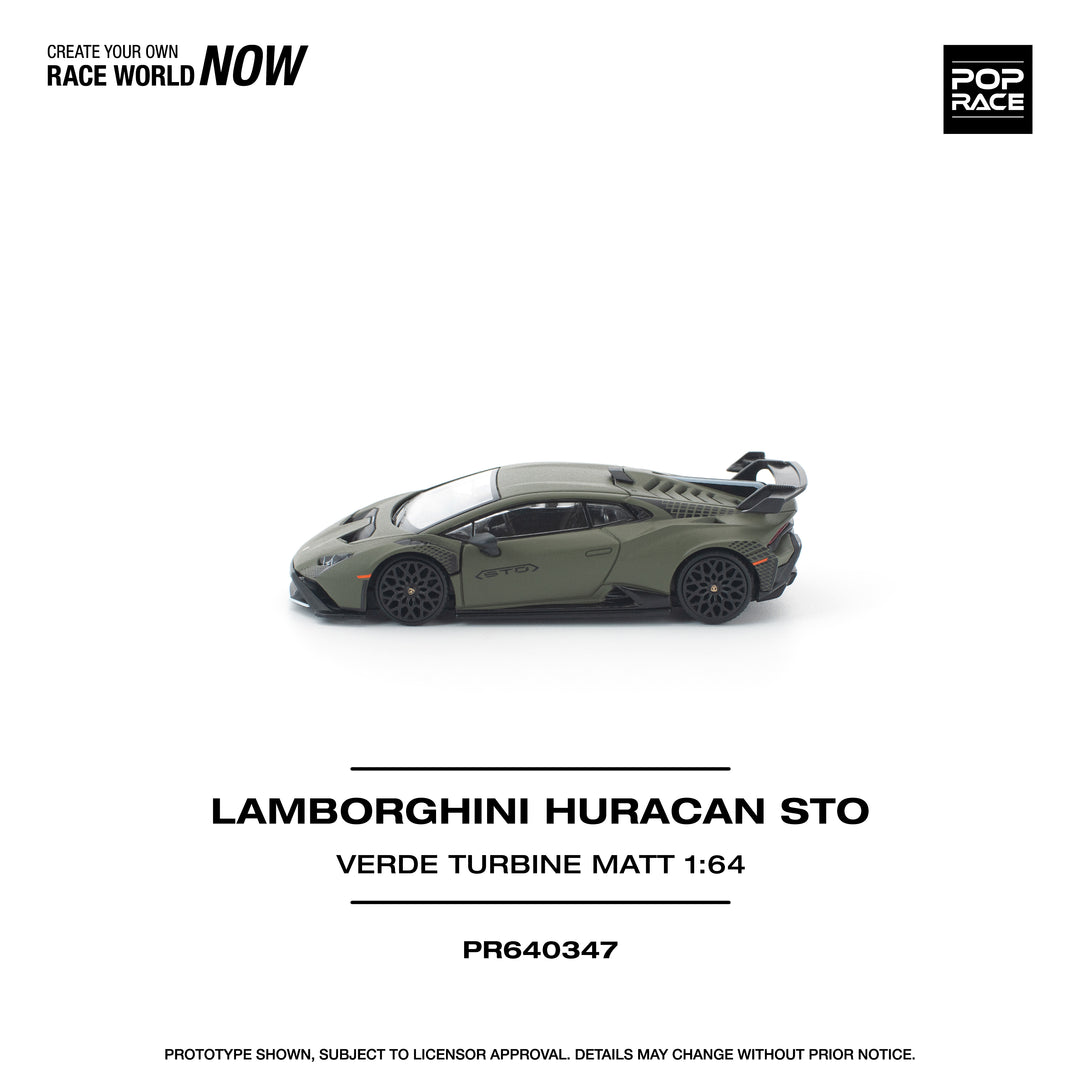 [Preorder] POPRACE 1:64 LAMBORGHINI HURACAN STO VERDE TURBINE MATT PR640347