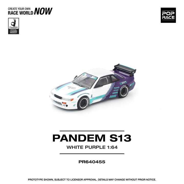 [Preorder] POPRACE 1:64 PANDEM S13 WHITE PURPLE PR640455