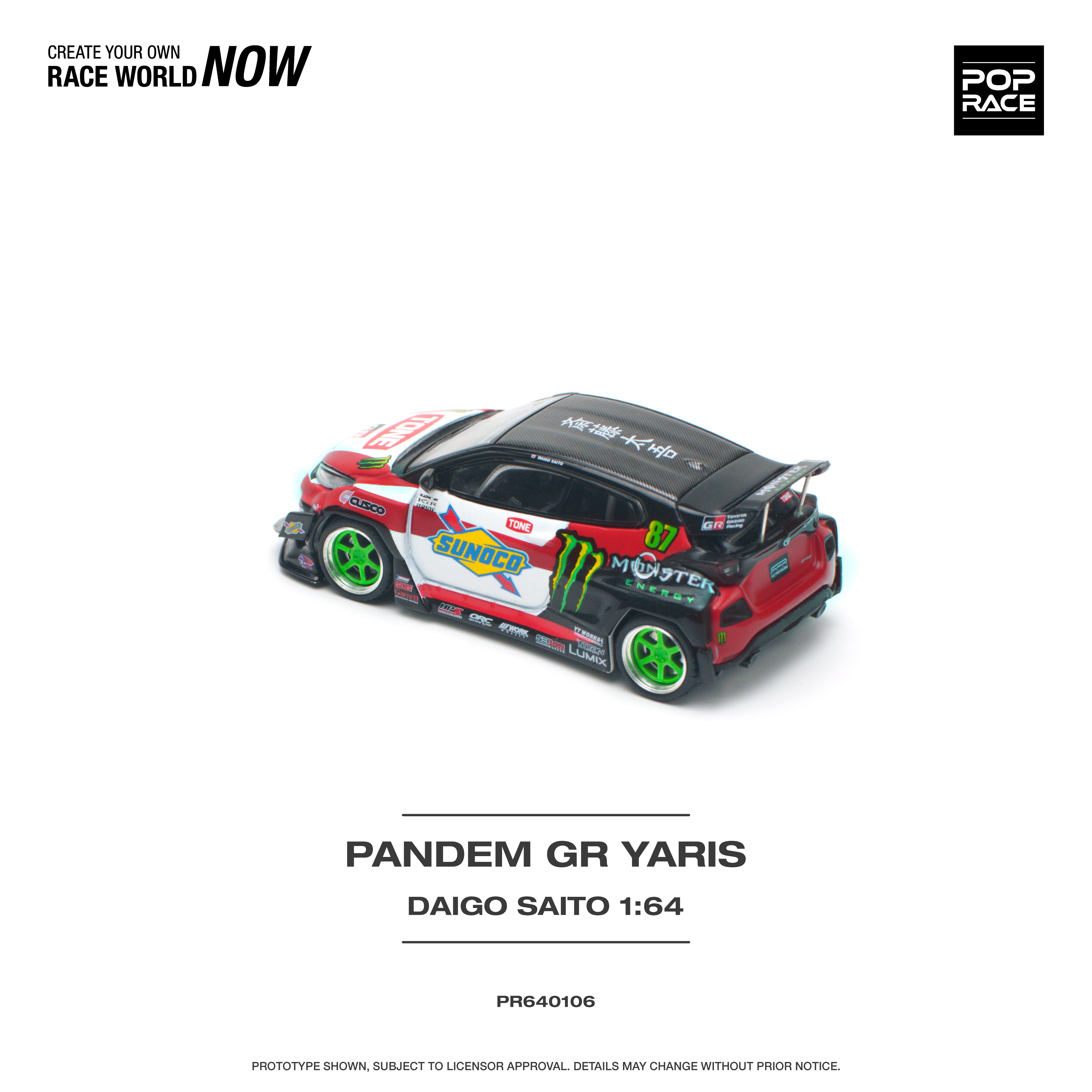 ポップレース 1/64 Pandem GR Yaris チェイス POP RACE x Enigma 1/64 Pandem GR Yaris - Motor Sports