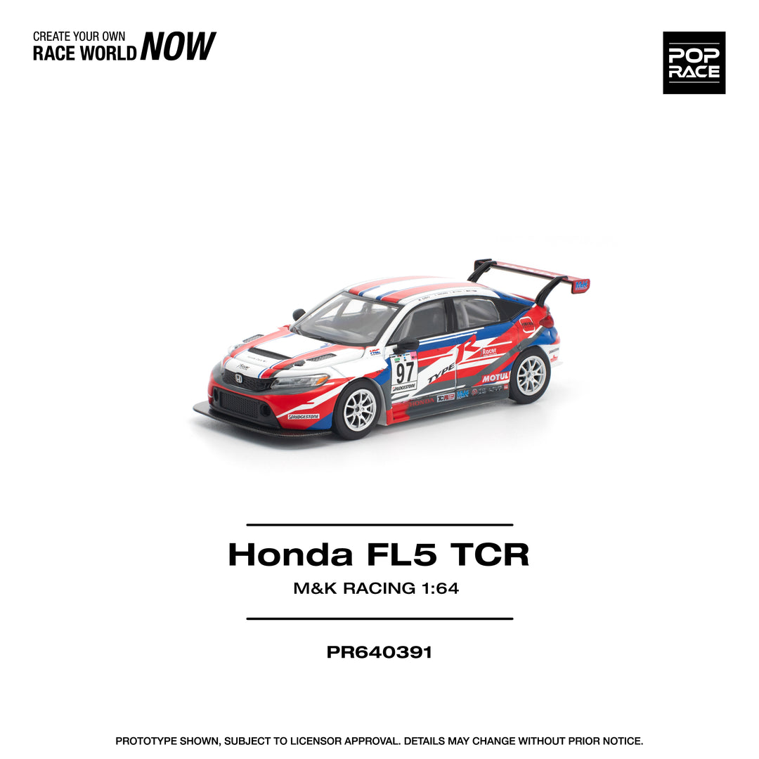 [Preorder] POPRACE 1:64 Honda Civic Type-R (FL5) TCR - M&amp;K Racing PR640391