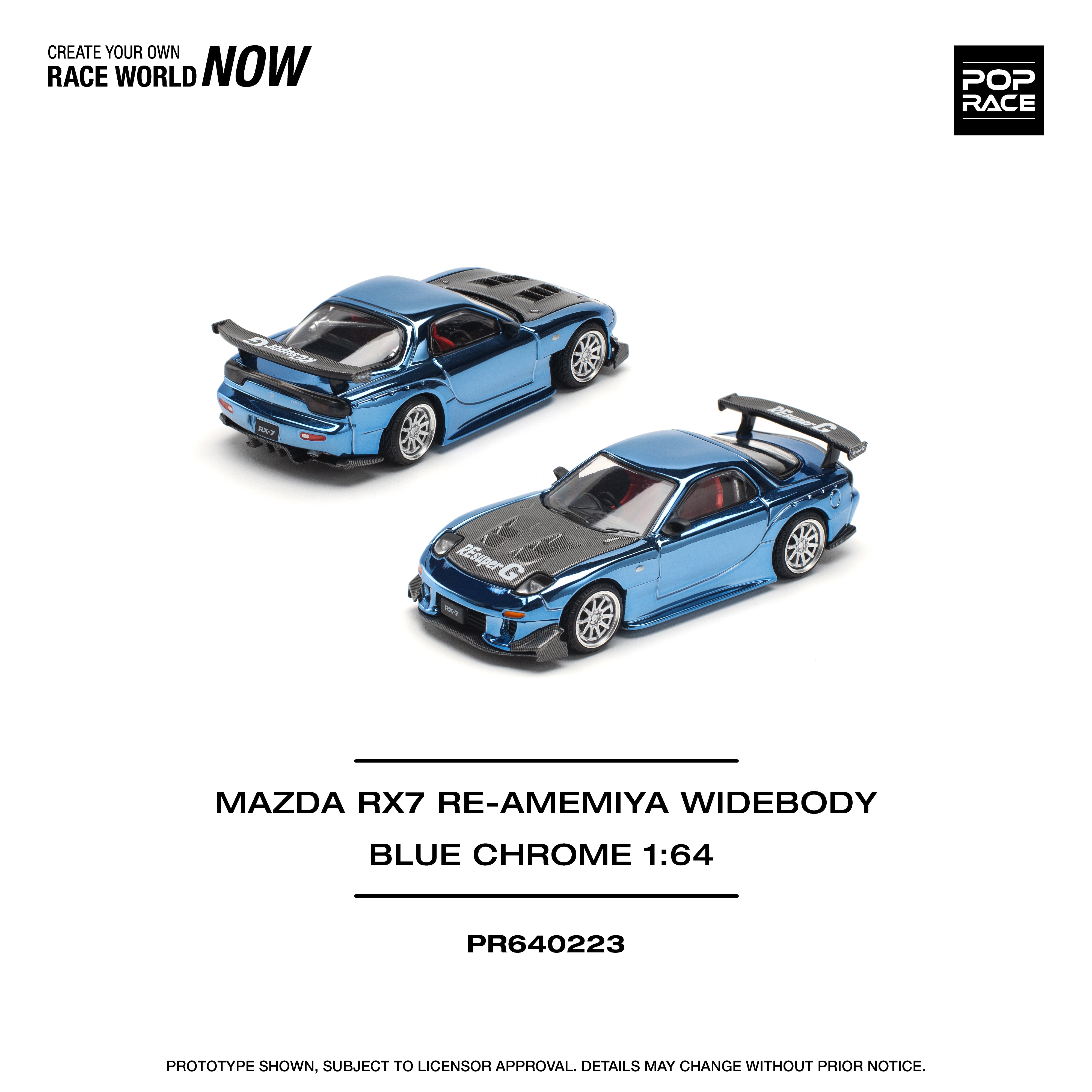 POPRACE マレーシア限定 MAZDA RX7 RE-AMEMIYA Preorder] POPRACE 1:64 MAZDA RX7 RE-AMEMIYA WIDEBODY