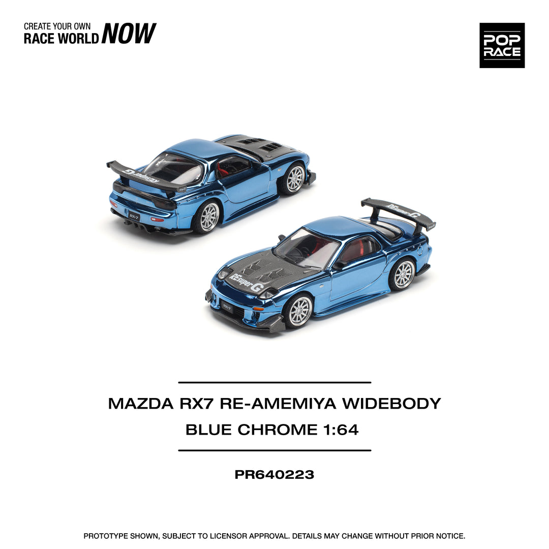 [Preorder] POPRACE 1:64 MAZDA RX7 RE-AMEMIYA WIDEBODY PR640223