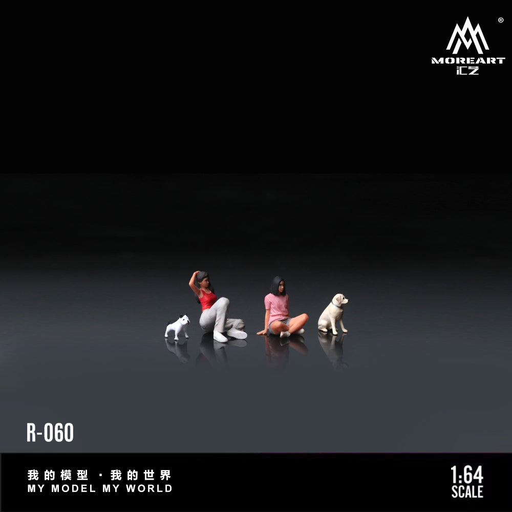 [Preorder] MoreArt 1:64 DOG WALKING GIRL DOLL C SET MO223060