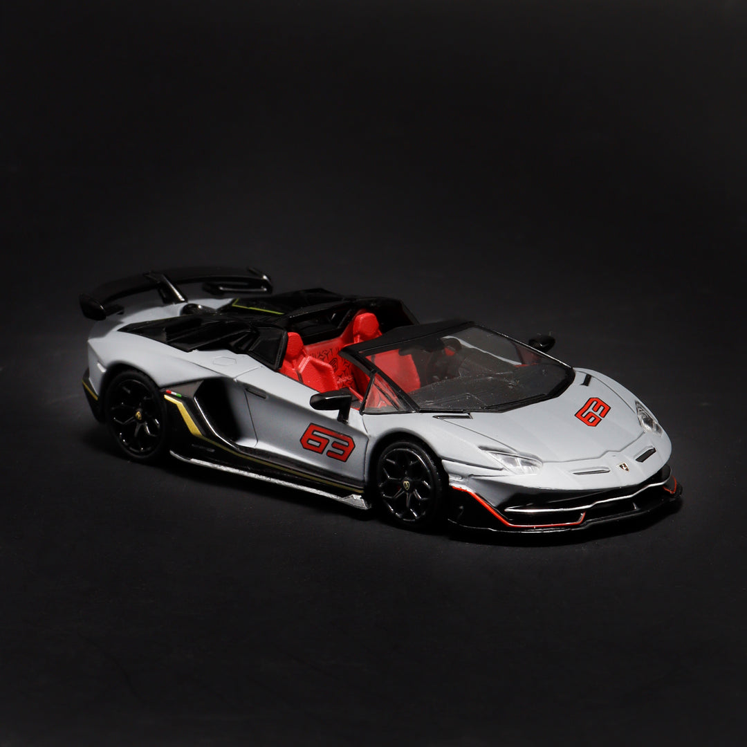 [Preorder] Maxwell Model 1:64 Lamborghini Aventador SVJ63 Roadster - Gray