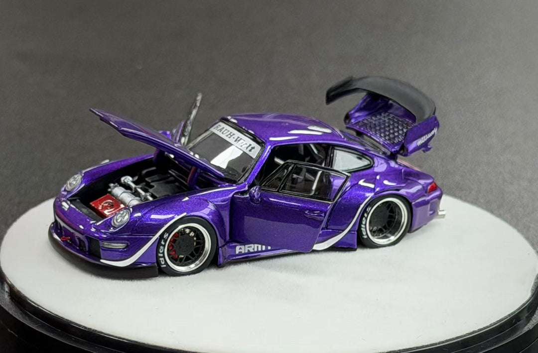 [Preorder] PGM 1:64 Porsche RWB 993 Metallic Purple (2 Versions) PGM-640314