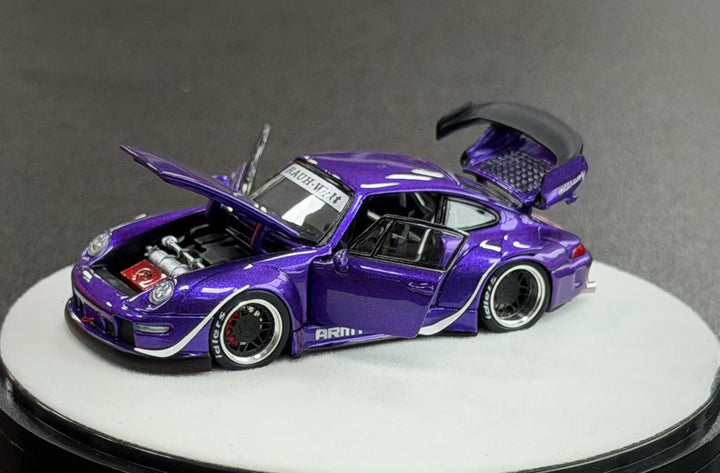 [Preorder] PGM 1:64 Porsche RWB 993 Metallic Purple (2 Versions) PGM-640314