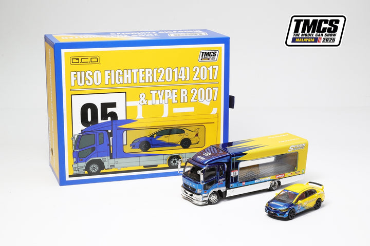 [Preorder] GCD 1:64 Mitsubishi lift box and Honda Civic FD2SP Set - SPOON Livery - Malaysia Limited Edition