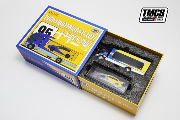 [Preorder] GCD 1:64 Mitsubishi lift box and Honda Civic FD2SP Set - SPOON Livery - Malaysia Limited Edition