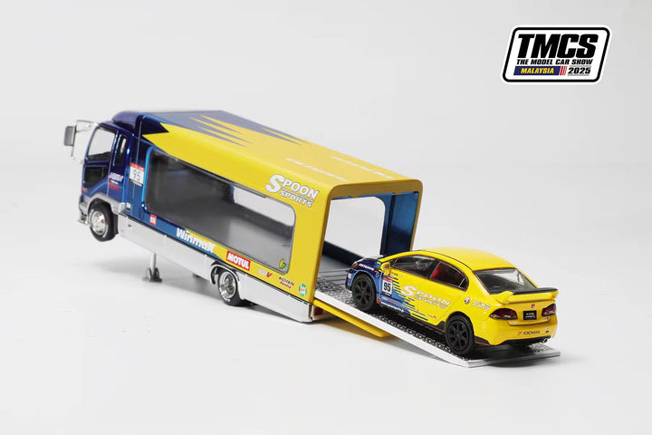 [Preorder] GCD 1:64 Mitsubishi lift box and Honda Civic FD2SP Set - SPOON Livery - Malaysia Limited Edition