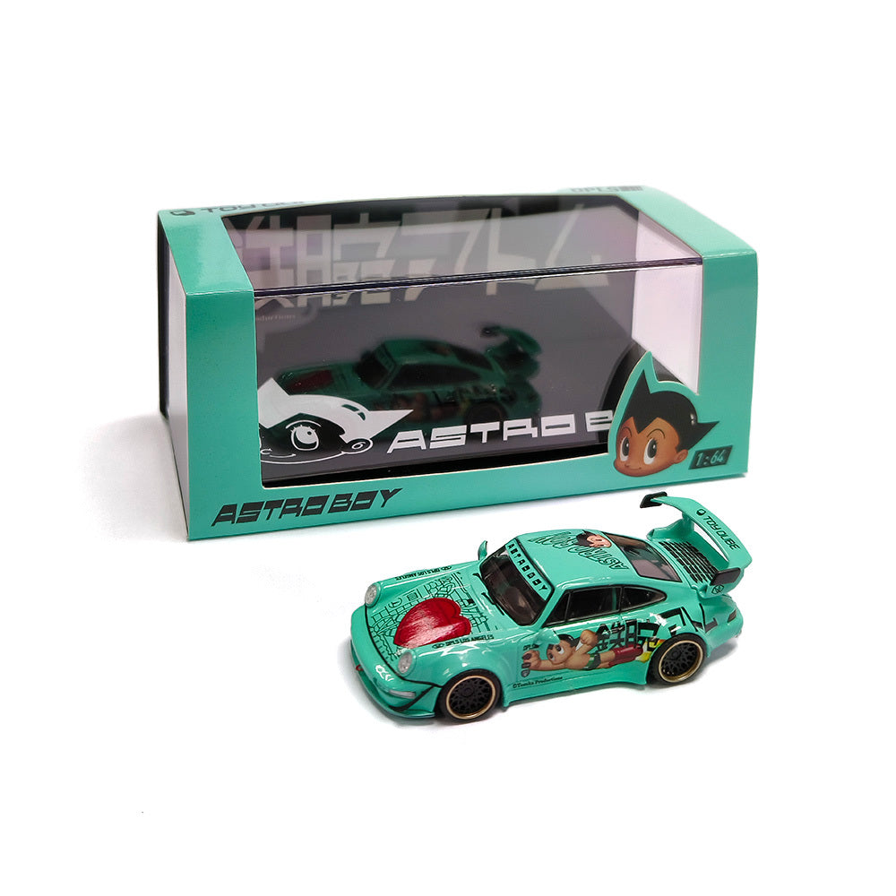 DPLS x Toyqube 1:64 Astro Boy Porsche RWB Diecast Green