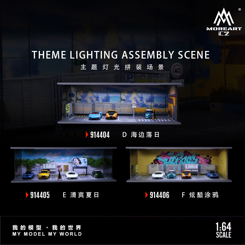 [Preorder] MoreArt 1:64 THEME LIGHTING ASSEMBLY SCENE (3 Versions) MO914404/MO914405/MO914406