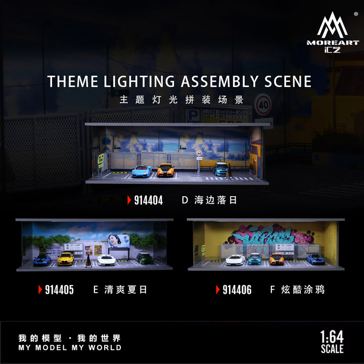 [Preorder] MoreArt 1:64 THEME LIGHTING ASSEMBLY SCENE (3 Versions) MO914404/MO914405/MO914406