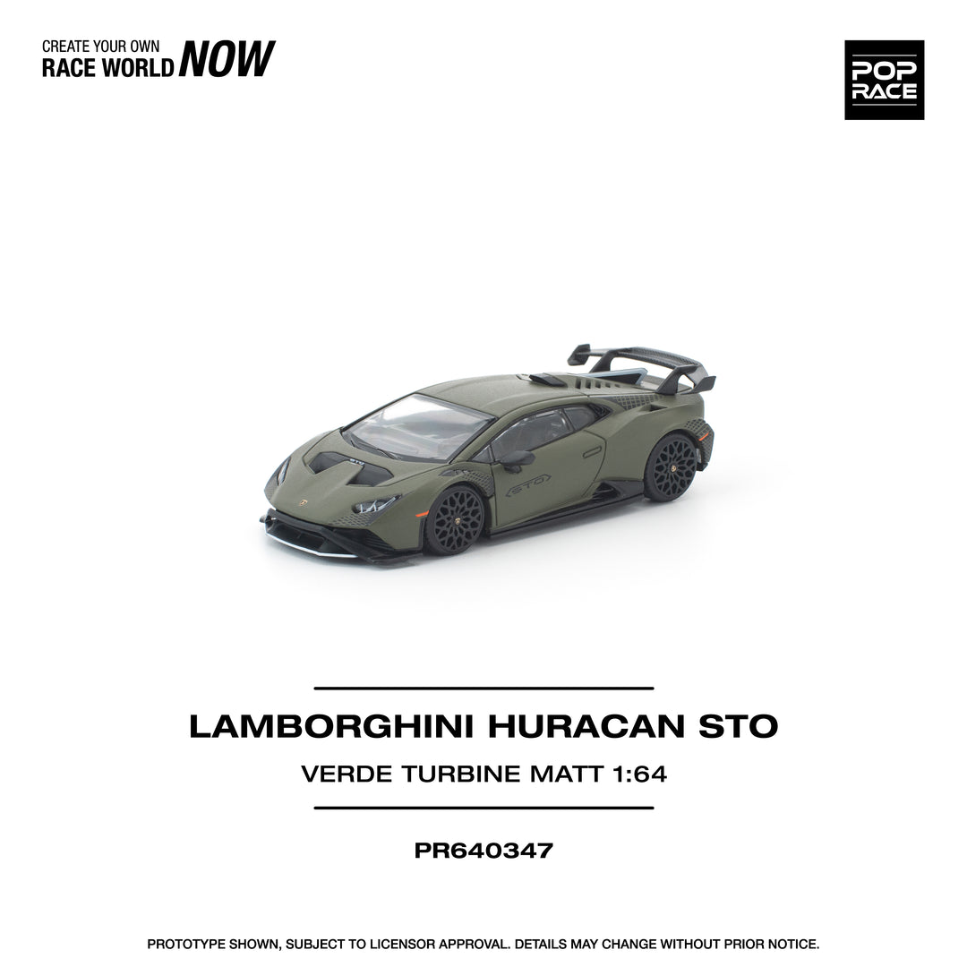 [Preorder] POPRACE 1:64 LAMBORGHINI HURACAN STO VERDE TURBINE MATT PR640347