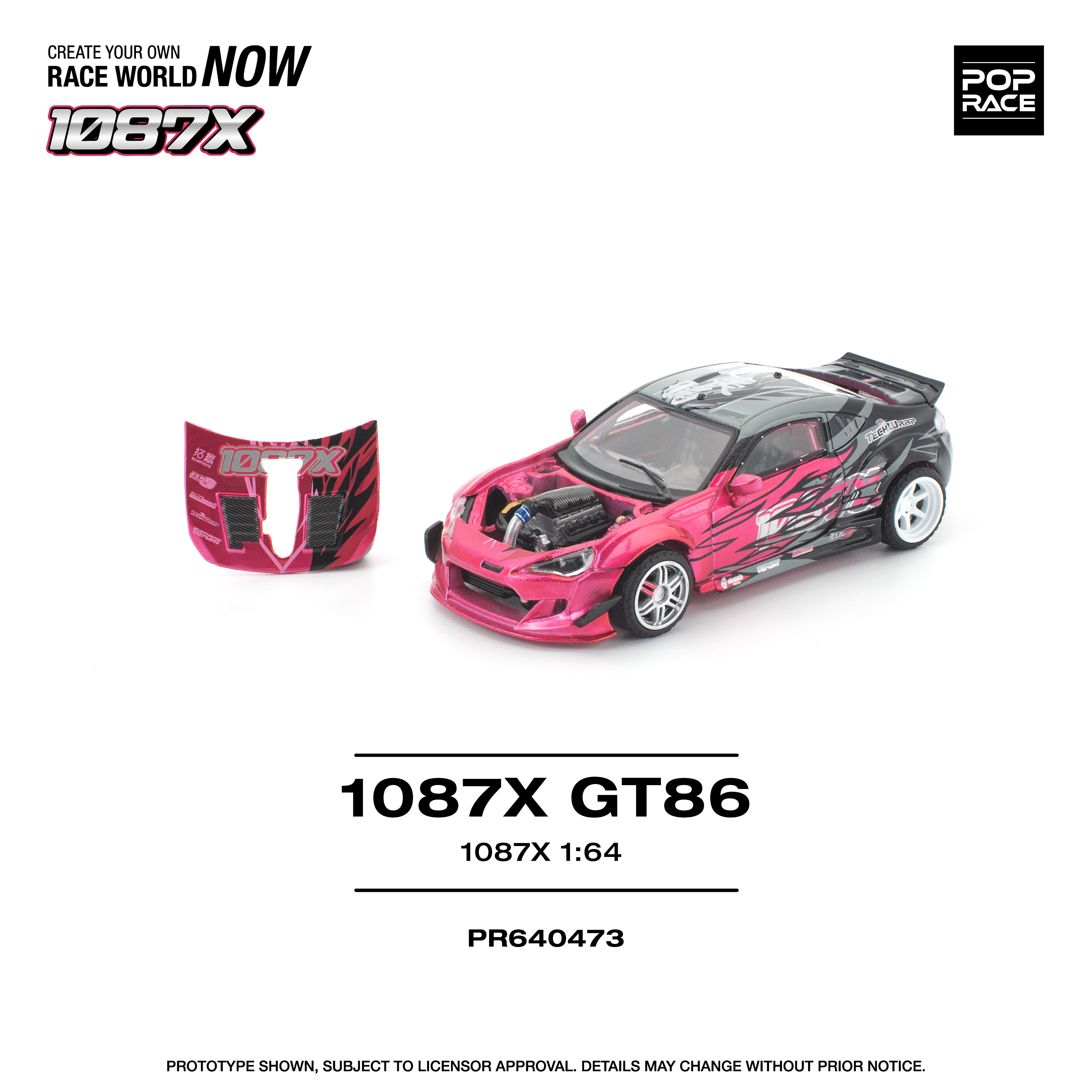 Preorder] POPRACE 1:64 1087X GT86 PR640473 – Horizon Diecast