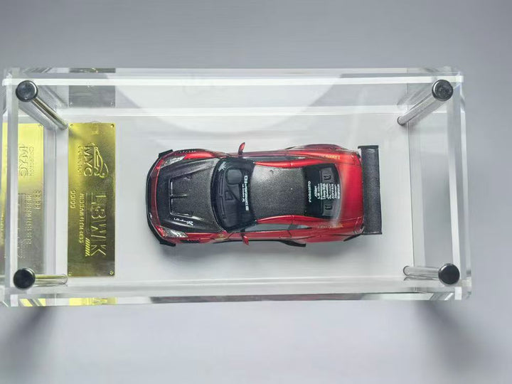 MYC Model 1:64 LB WORKS GTR R35 Type2.0 Widebody Metallic Red Carbon livery MYC640005