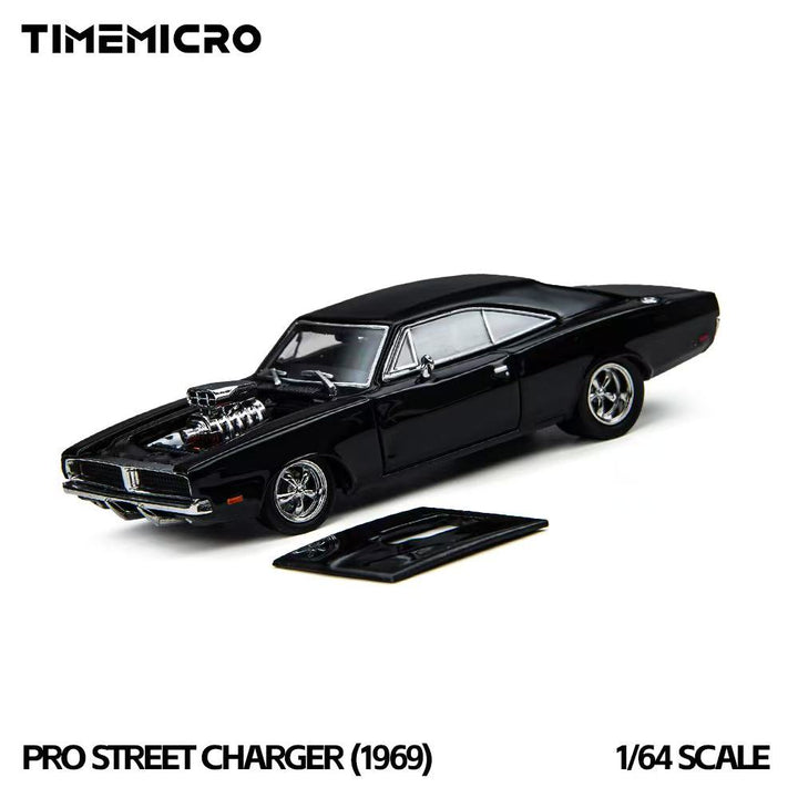 [Preorder] TimeMicro × PSC DESIGN 1:64 PSC Dodge 1969 black Pro Street Charger TM649001