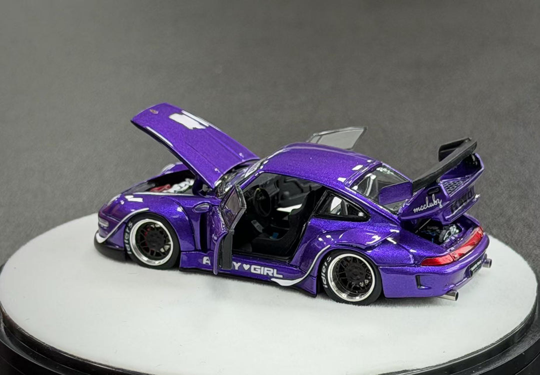 [Preorder] PGM 1:64 Porsche RWB 993 Metallic Purple (2 Versions) PGM-640314