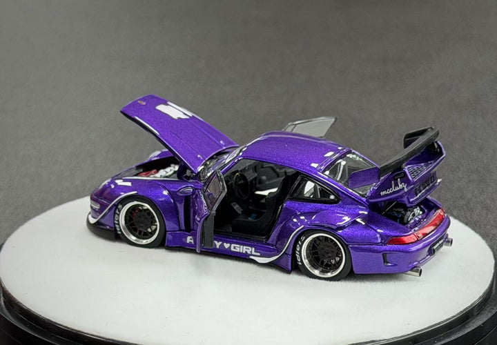 [Preorder] PGM 1:64 Porsche RWB 993 Metallic Purple (2 Versions) PGM-640314