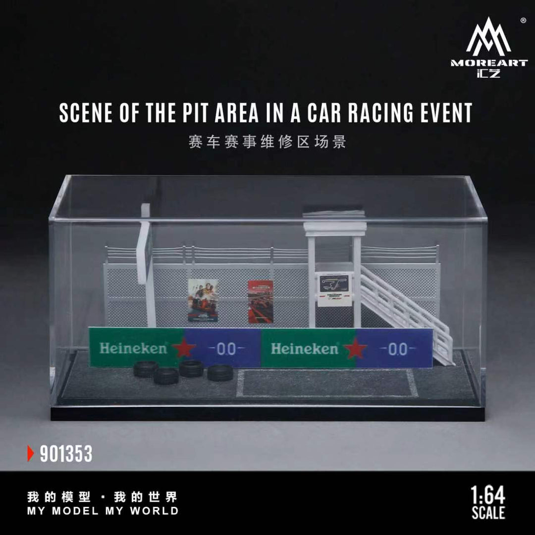 [Preorder] MoreArt 1:64 SCENE OF THE PIT AREA IN A CAR RACING EVENT MO901353