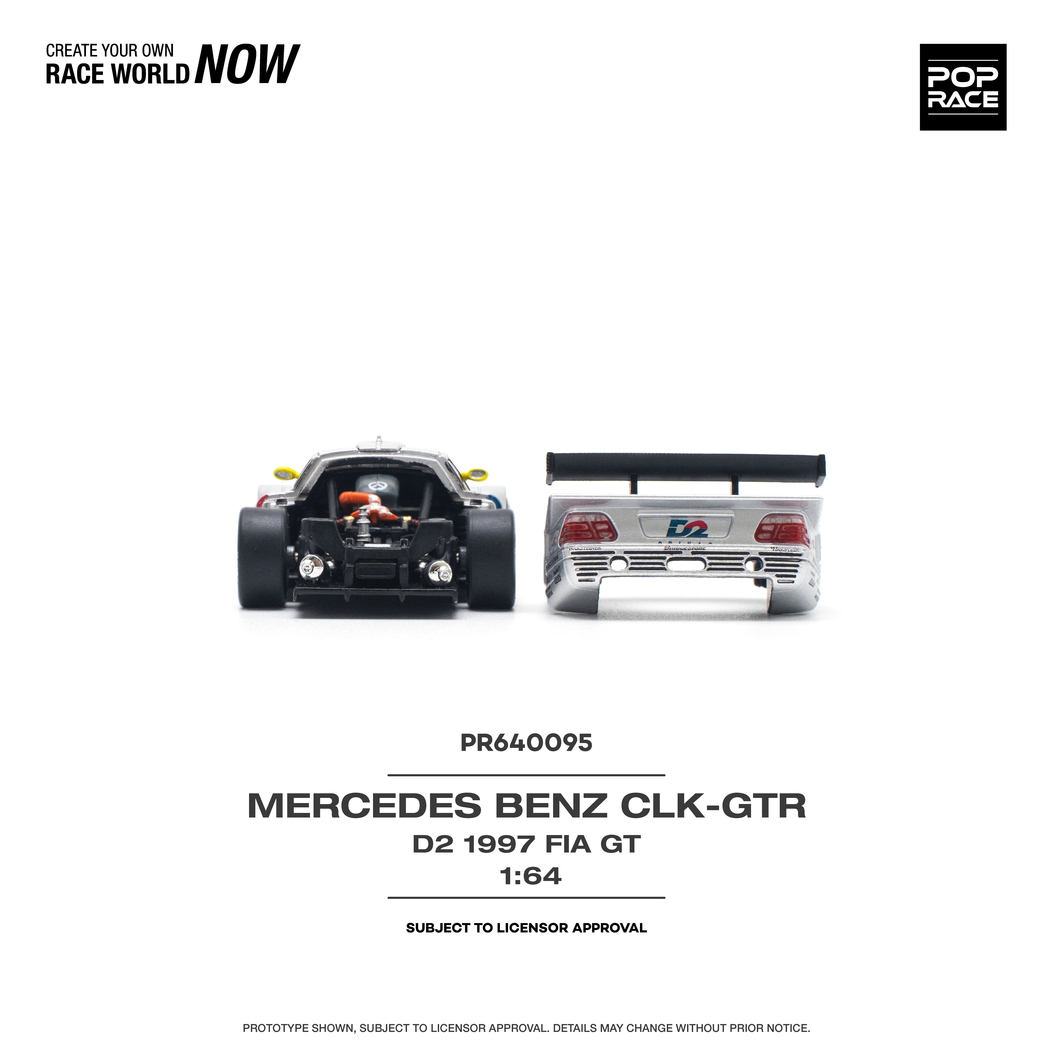 POPRACE 1:64 MERCEDES-BENZ CLK AMG GTR 1997 FIA GT D2 PRIVAT