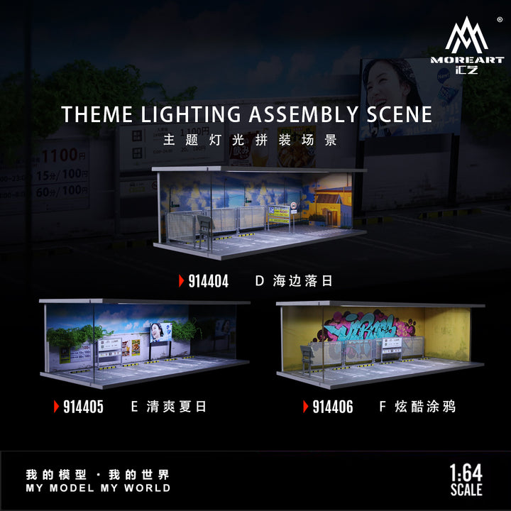 [Preorder] MoreArt 1:64 THEME LIGHTING ASSEMBLY SCENE (3 Versions) MO914404/MO914405/MO914406