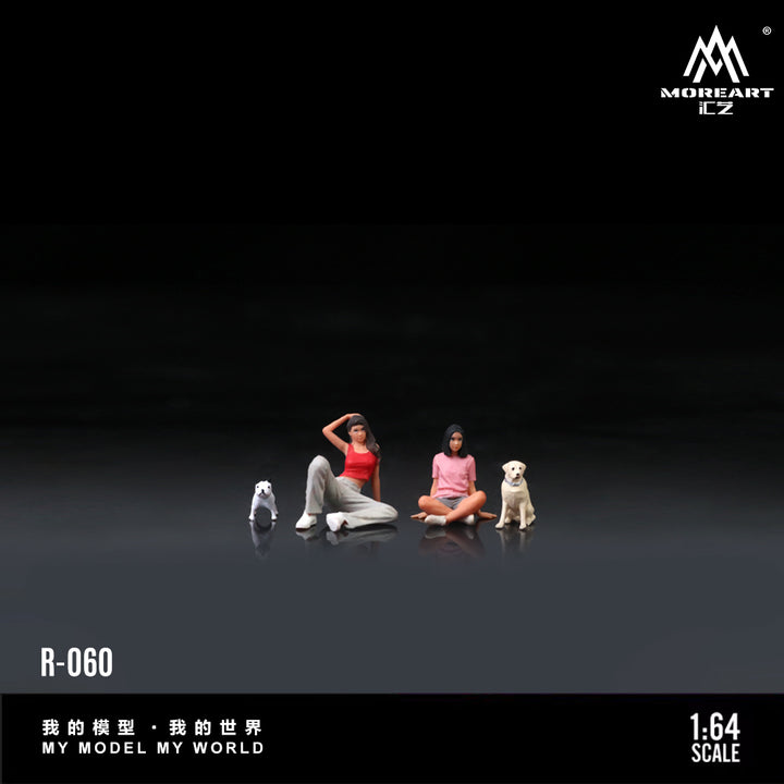 [Preorder] MoreArt 1:64 DOG WALKING GIRL DOLL C SET MO223060
